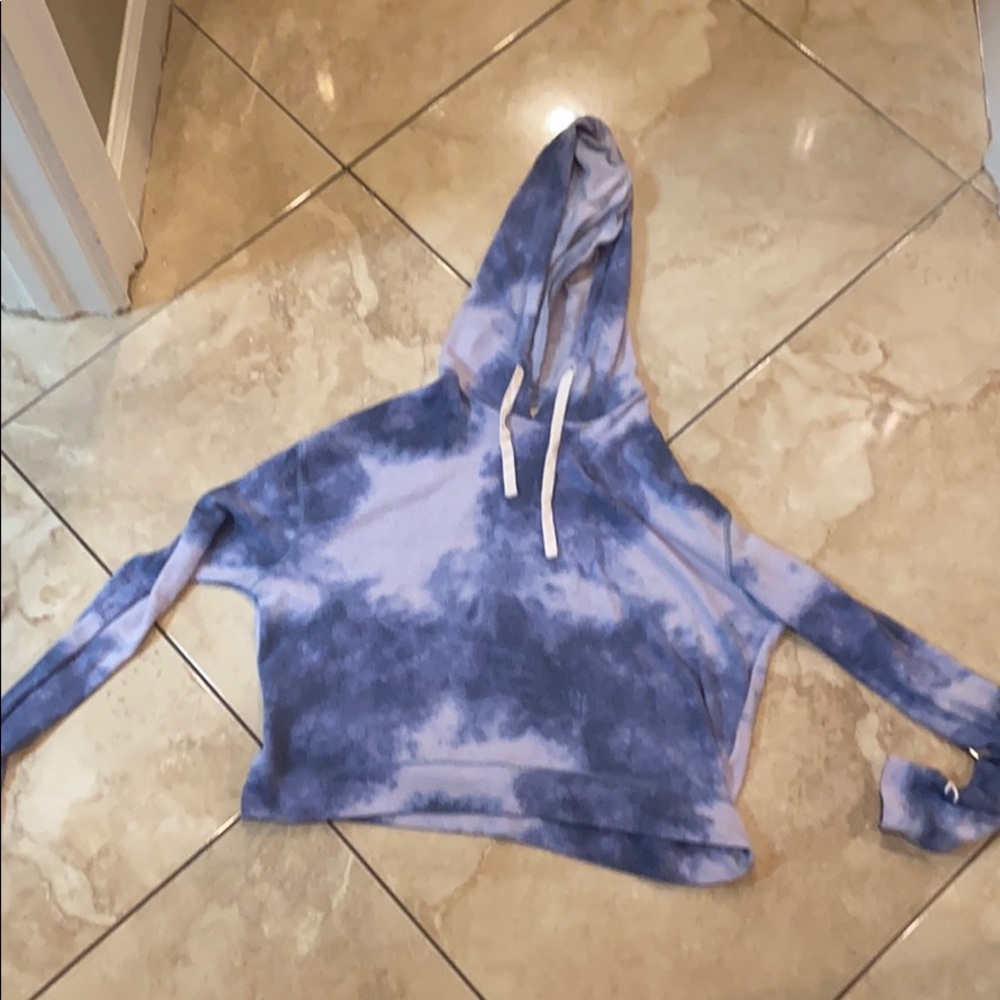 Holister blue and white sweater